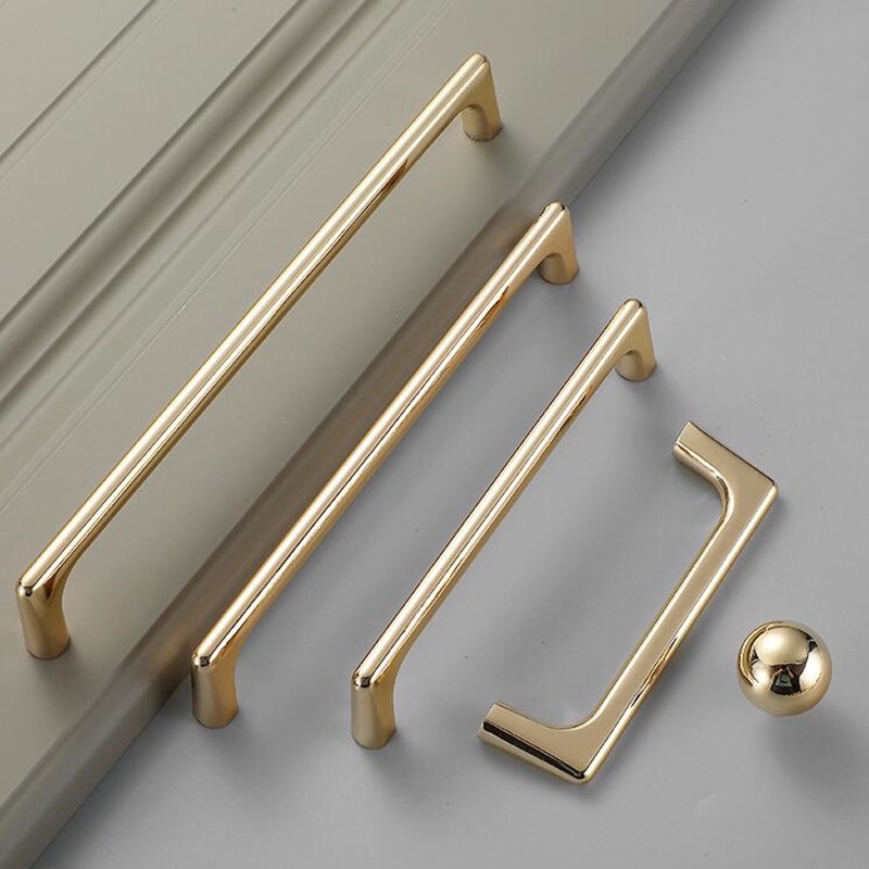 아연 합금 밝은 금색 주방 캐비닛 도어 핸들 현대식 캐 - Furniture Hardware Gold 리뷰 및 가격
