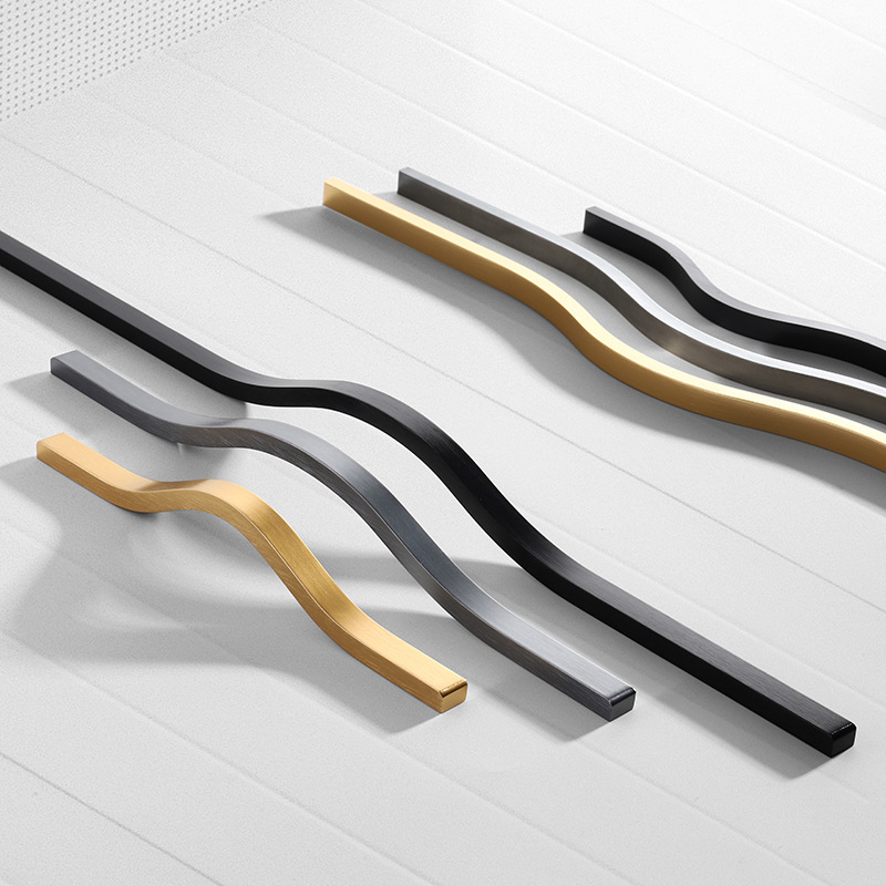 전기도금된 브러시드 골드 캐비닛 핸들 - 옷장 서랍용  - Furniture Hardware Gold 리뷰 및 가격